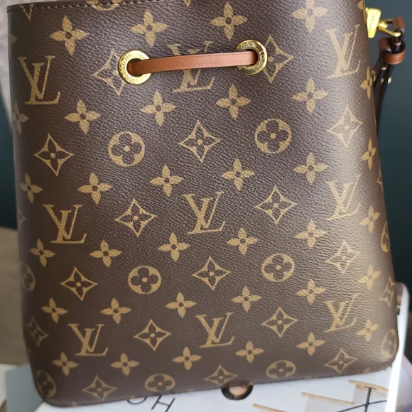 Louis Vuitton Brown Monogram Drawstring Bucket Bag - Picture 2 of 10